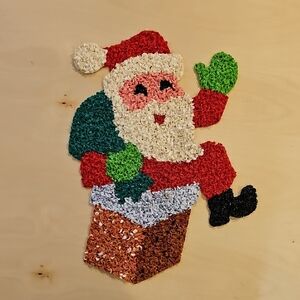 Vintage Popcorn Festive Santa Claus Holiday Decoration